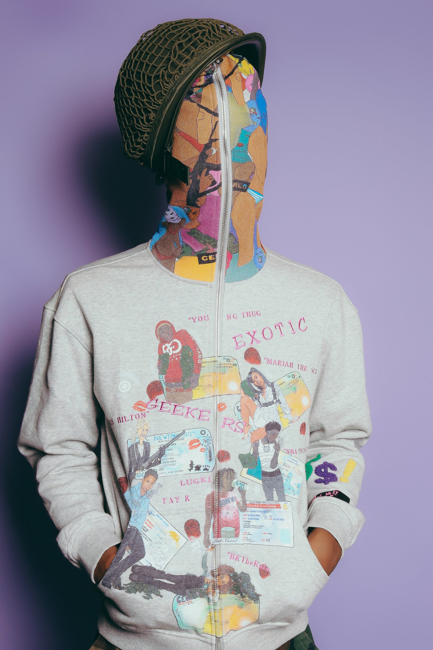 “HIGH MINDED” REGULAR ZIP UP GREY